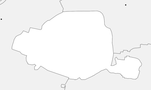 Carte vierge de Paris (département, ville)