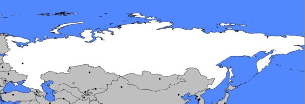 Carte vierge de la Russie