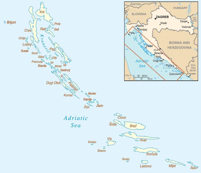 Carte de la Croatie - Cartes et informations sur la Croatie