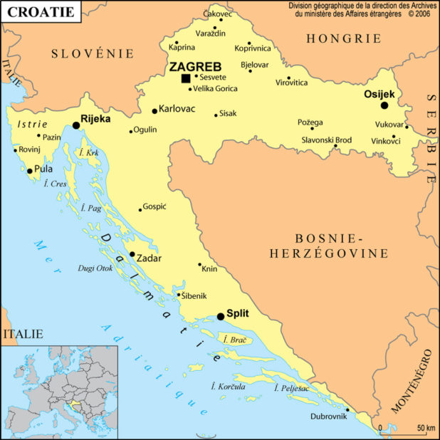 Croatie carte