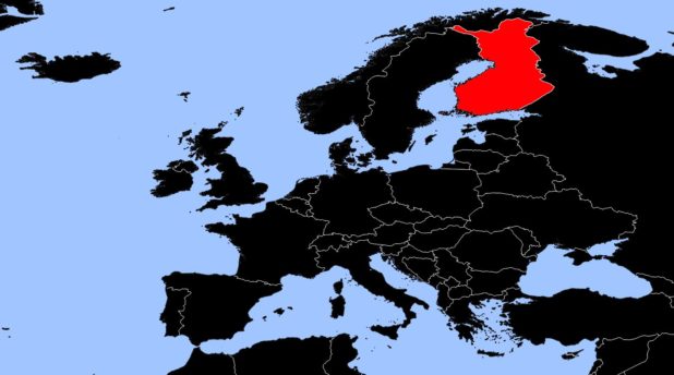 Finlande sur une carte d'Europe