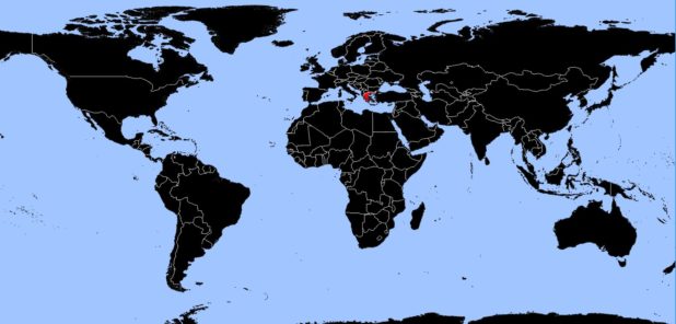 Grèce sur une carte du monde