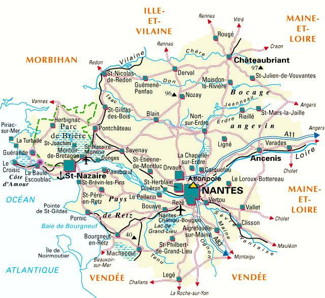 Loire-Atlantique carte Loire-Atlantique carte