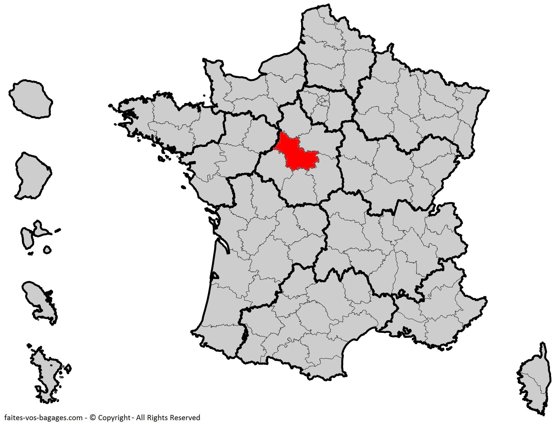 loir et cher carte de france