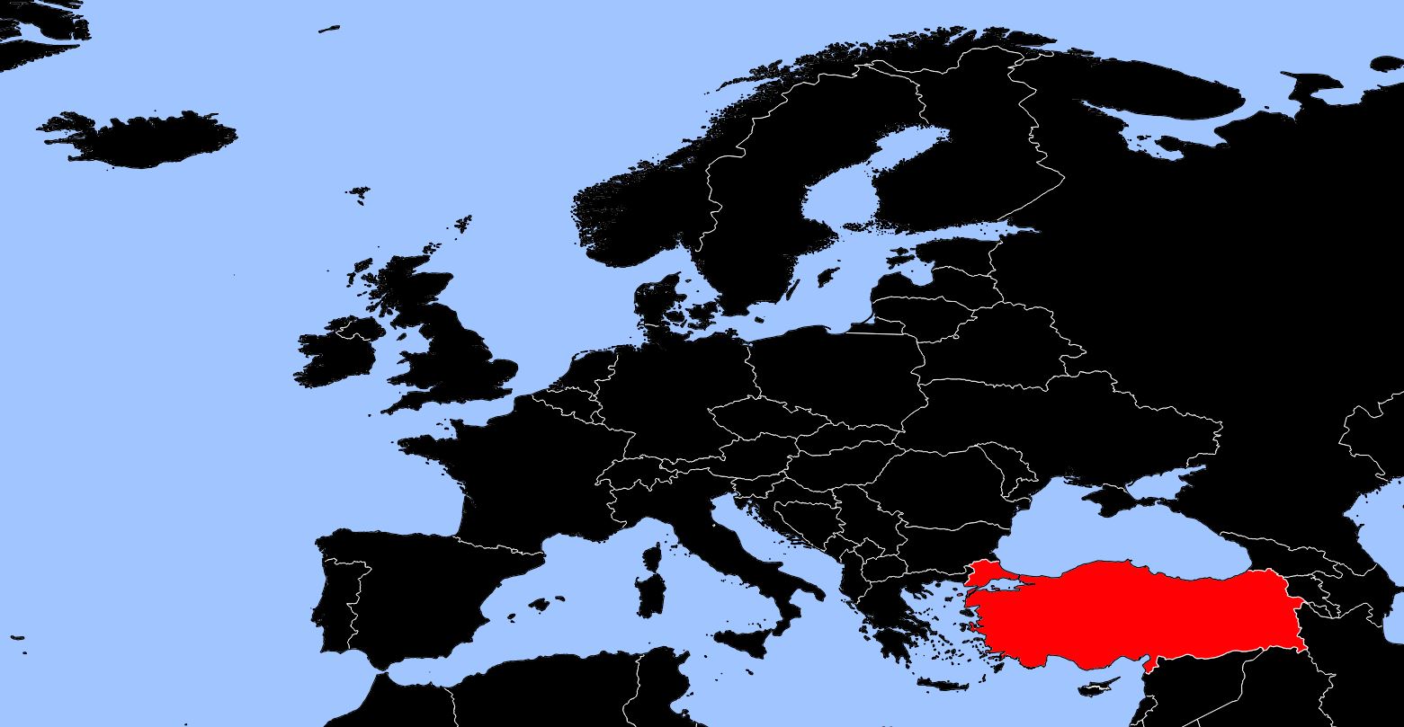 carte de la turquie europe