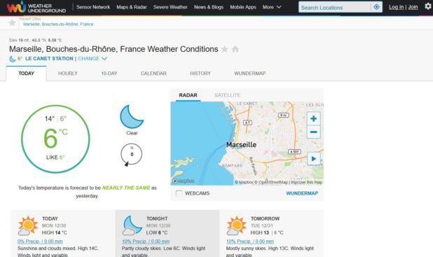 Weather Underground - Parmi les meilleurs sites de météo du monde