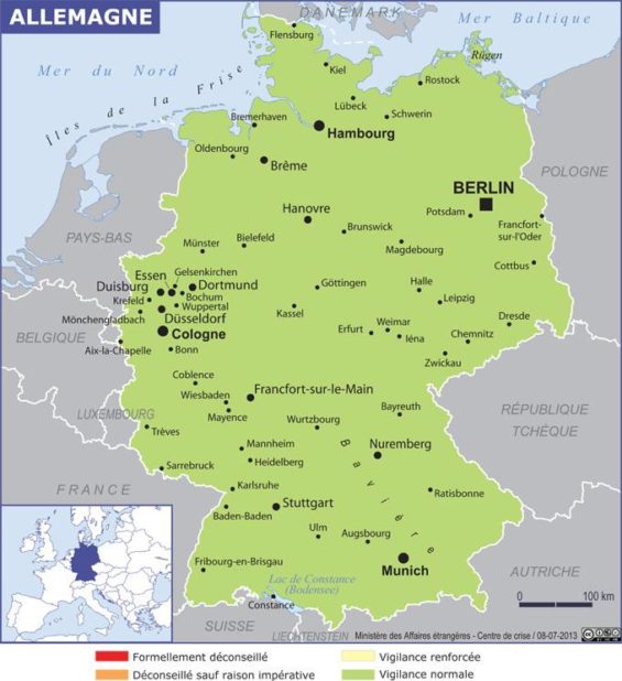 Carte de l'Allemagne