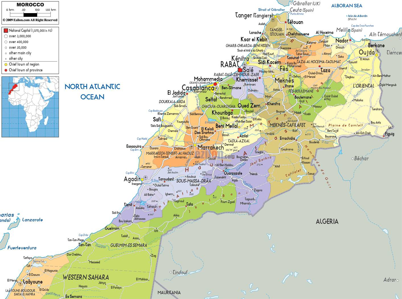 Carte du Maroc