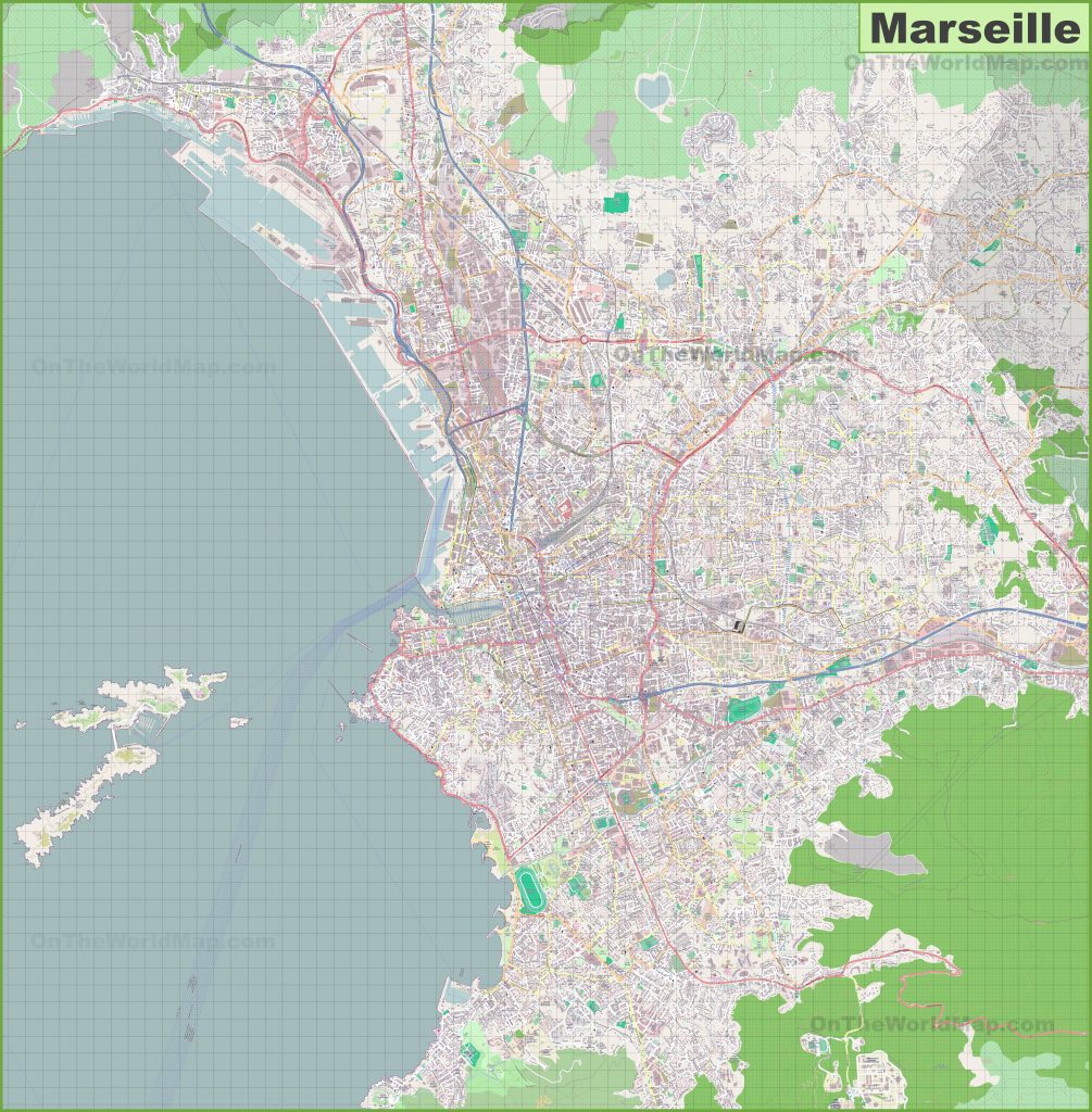 Carte de Marseille Carte de Marseille