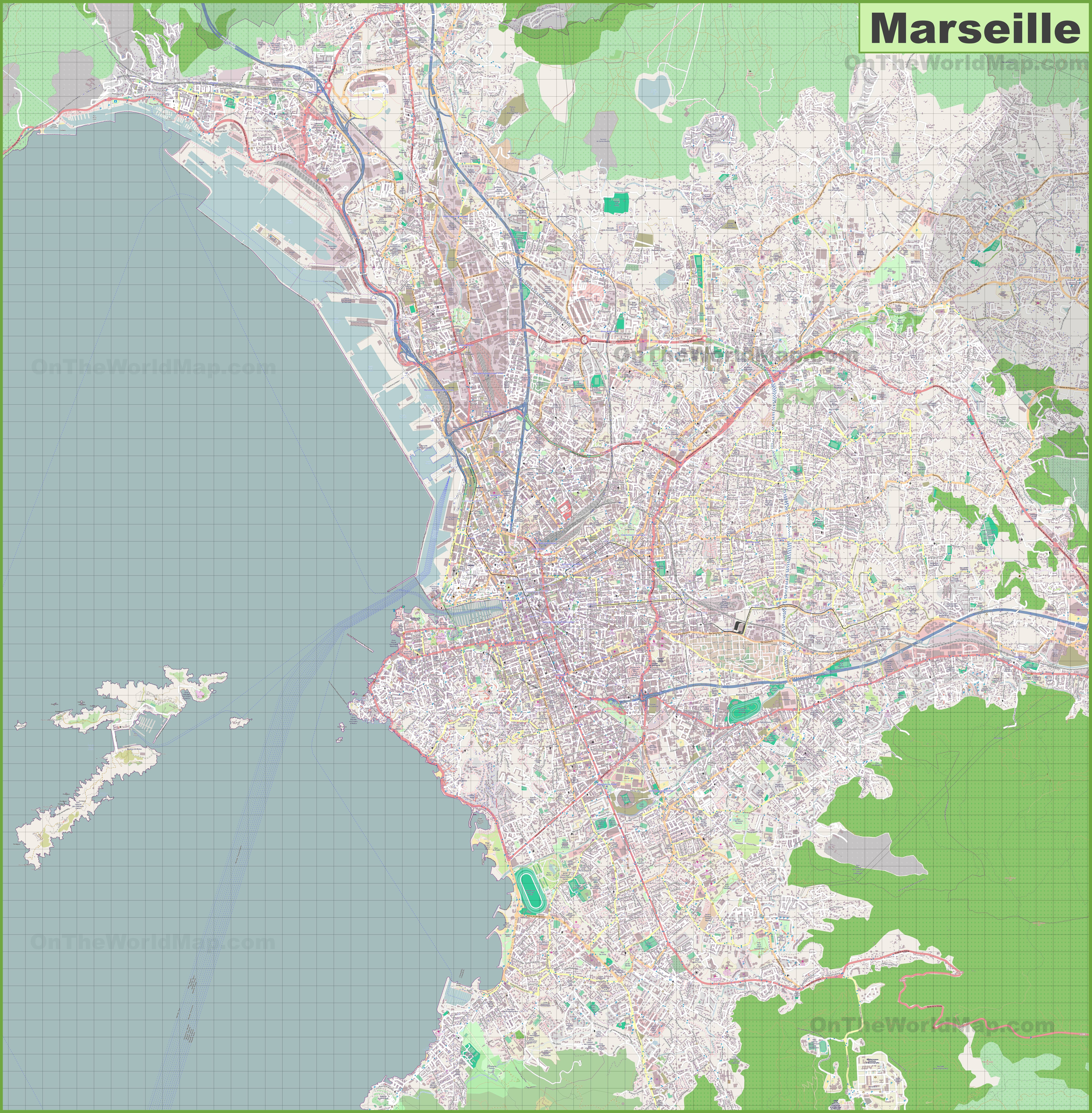 Urban plan Marseille Metro France