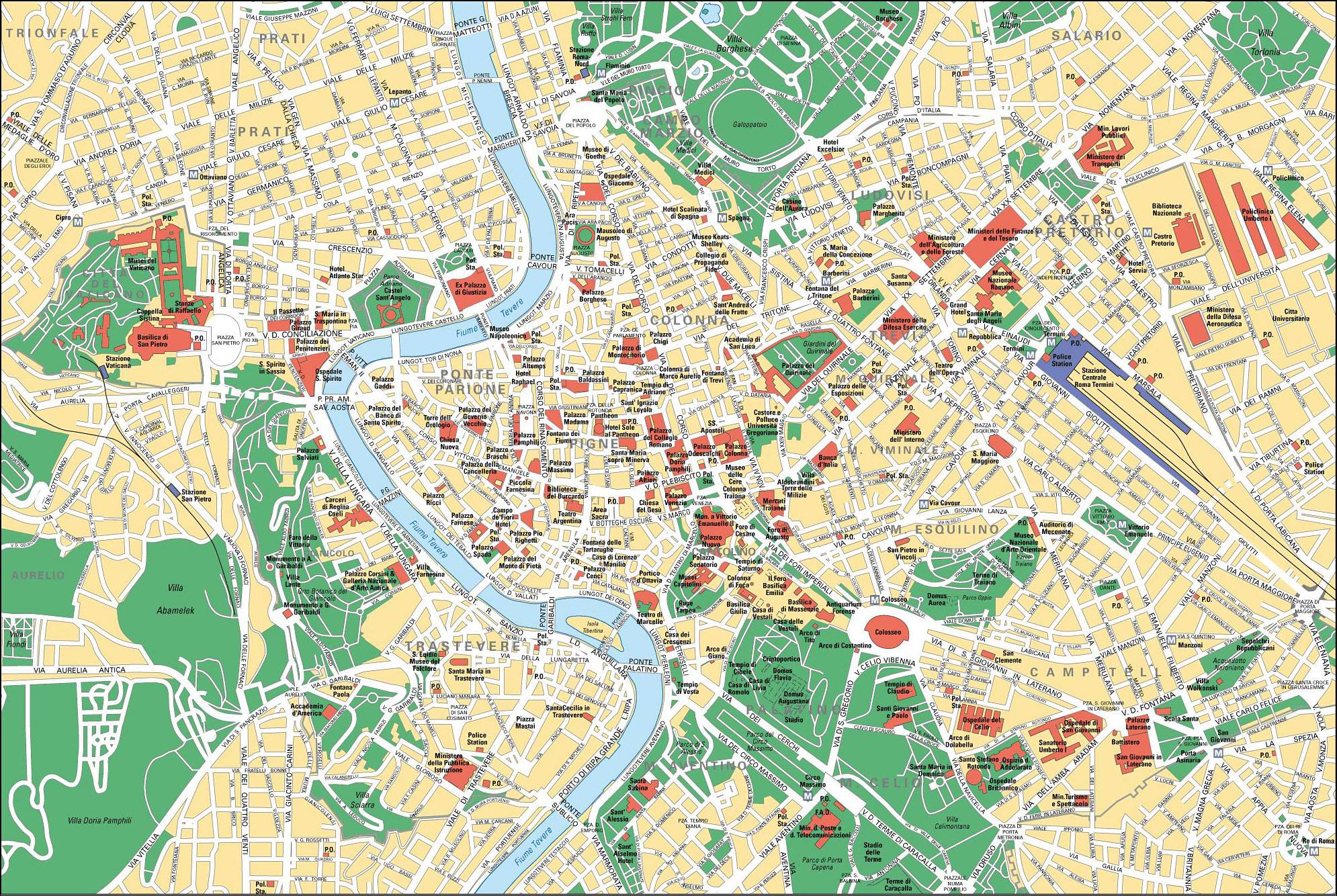 Carte de Rome Carte de Rome