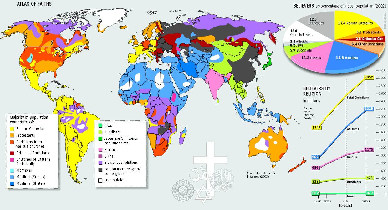 Religions Dans Le Monde Carte Et Présentation Des