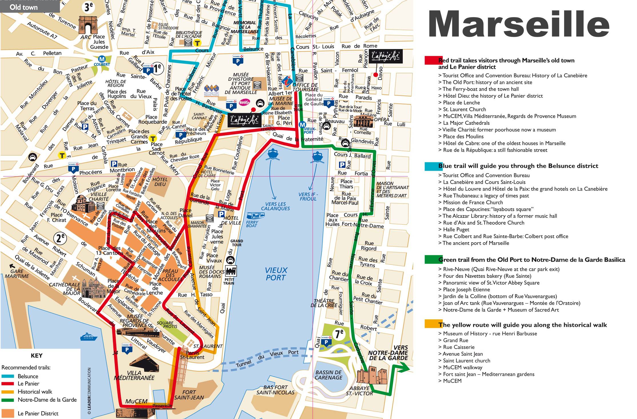 marseille carte touristique • Voyages  Cartes