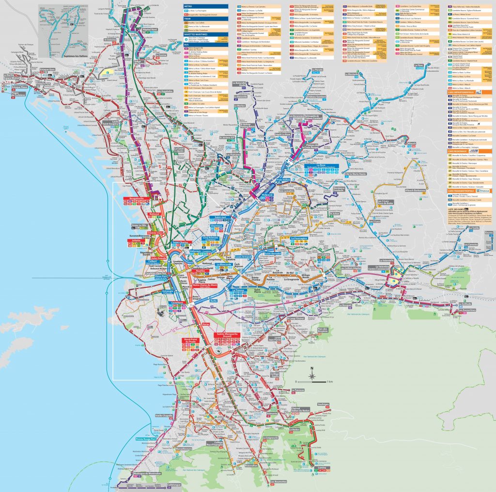 Carte des transports à Marseille (Bus, Métro...) Carte des transports à Marseille (Bus, Métro...)