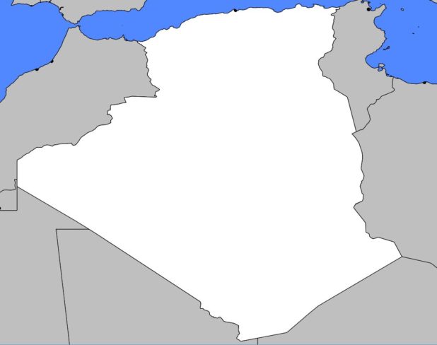 Carte vierge de l'Algérie