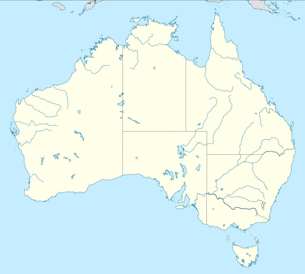 Carte vierge de l'Asutralie Carte vierge de l'Asutralie