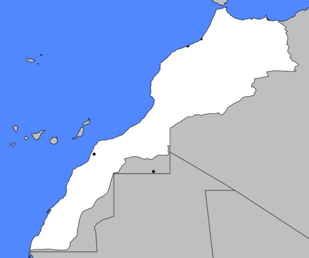 Carte vierge du Maroc