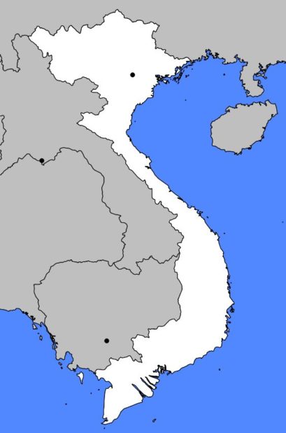 Carte vierge du Vietnam