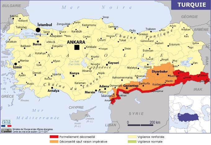 Carte de la Turquie - Relief, Administrative, Régions, Climat