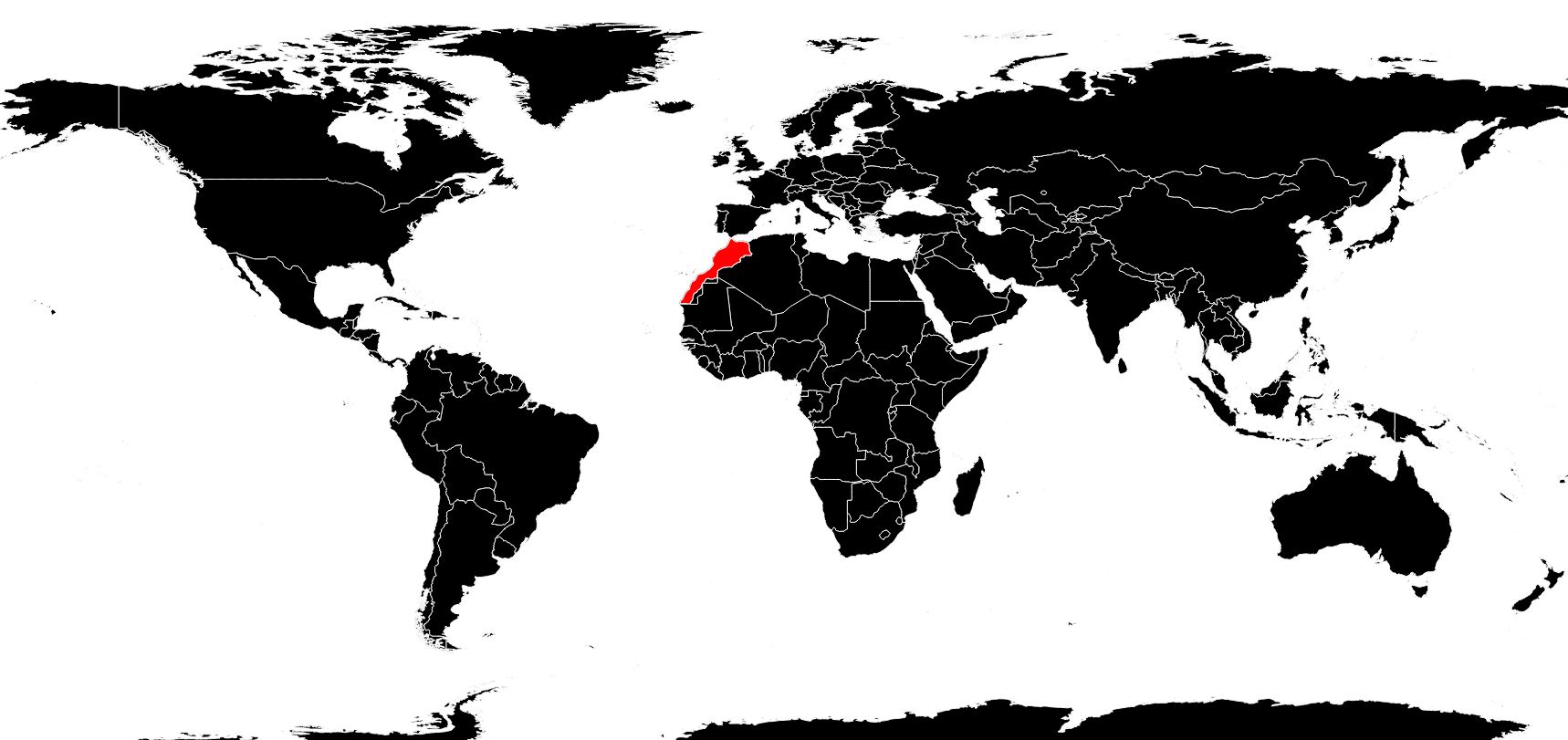 maroc carte du monde