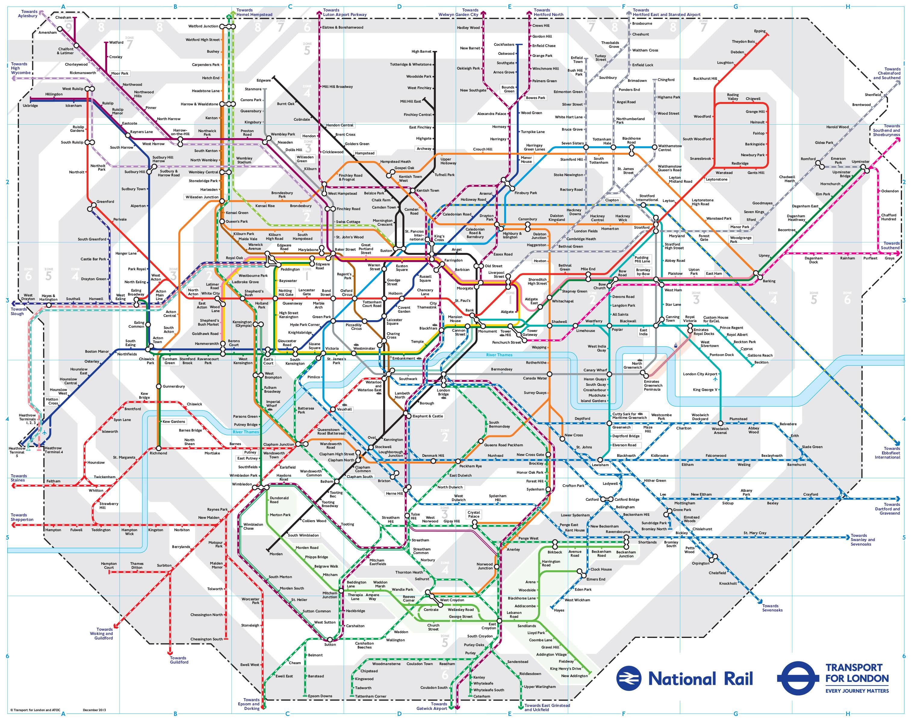 Carte de Londres - Plusieurs cartes (touristiques, plan, métro) de la capitale du Royaume-Uni