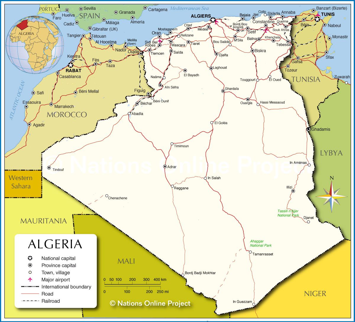 carte algerie