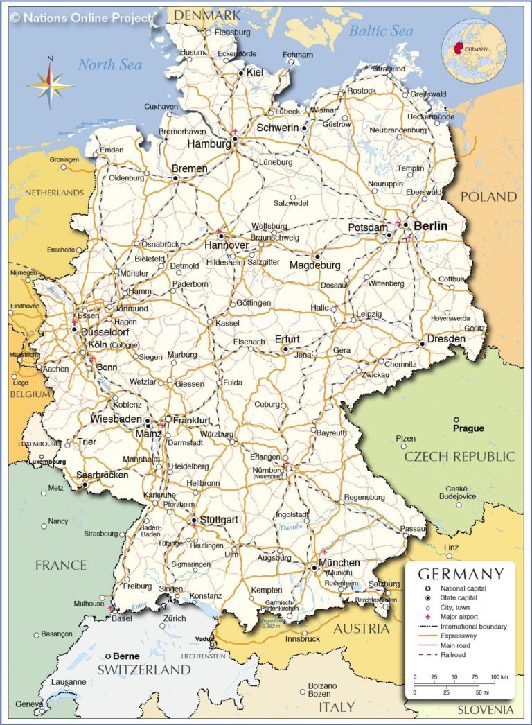 Carte De L Allemagne Carte Des Villes Du Relief Des R gions 