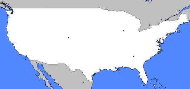 Autre carte vierge des USA