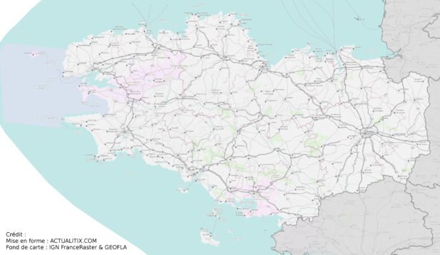 Bretagne carte détaillée Bretagne carte détaillée