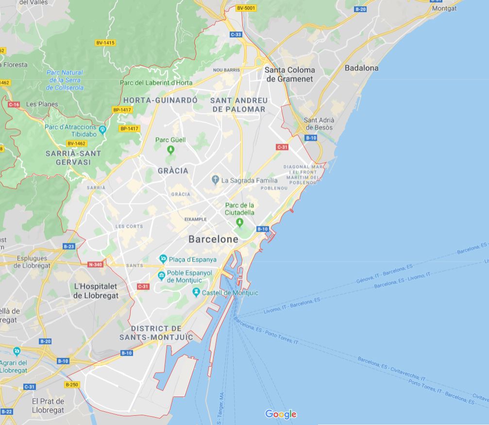 Barcelone carte