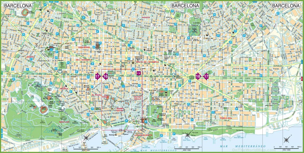 Carte de Barcelone Carte de Barcelone