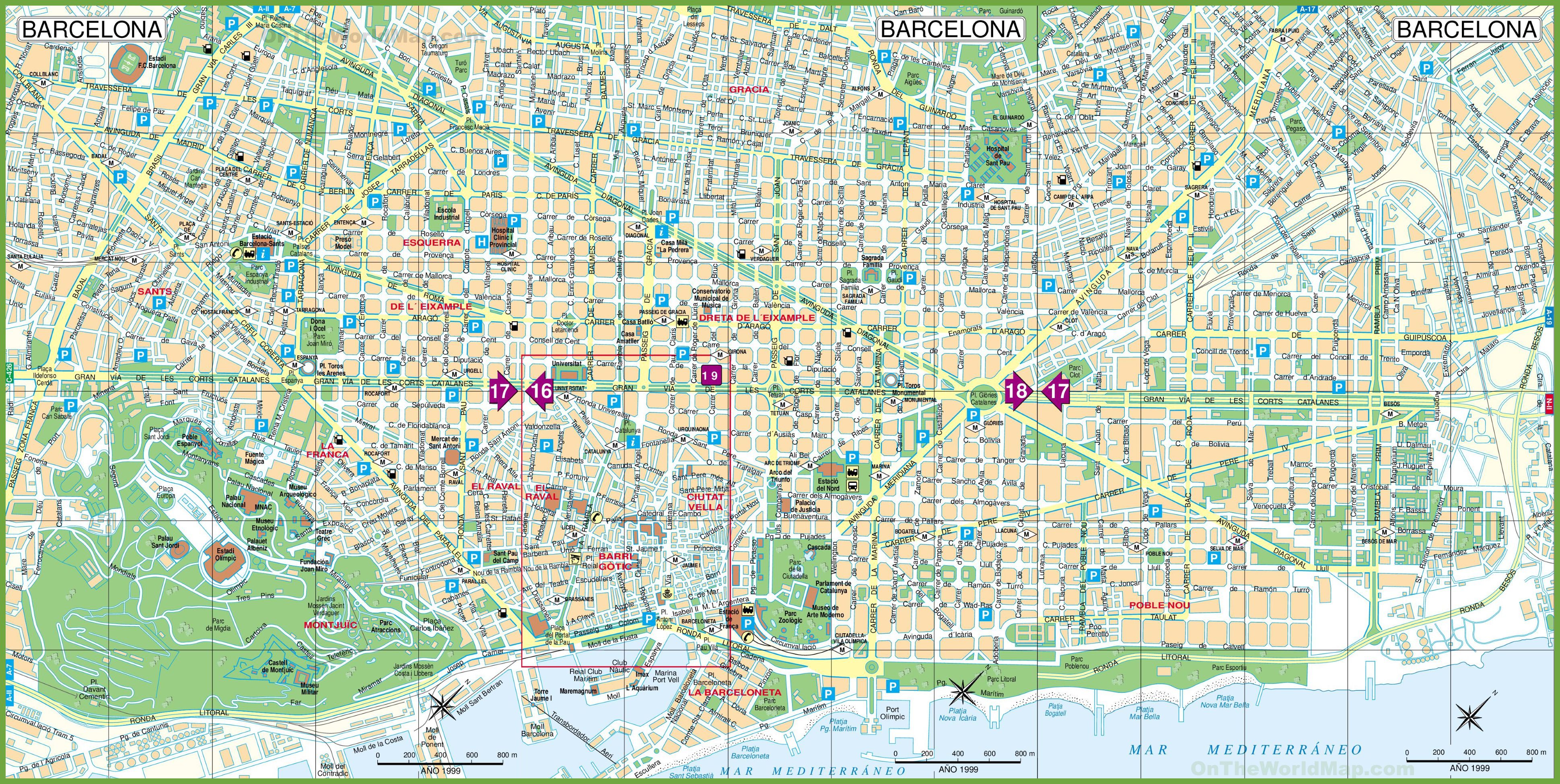 carte de barcelone - Image