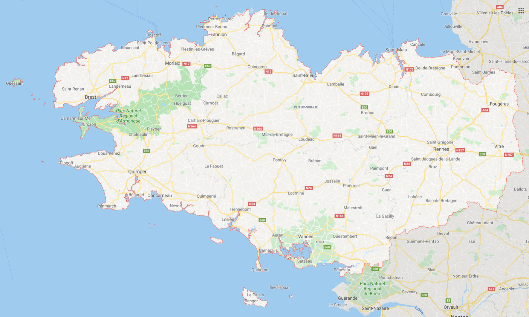 Carte Bretagne Simple