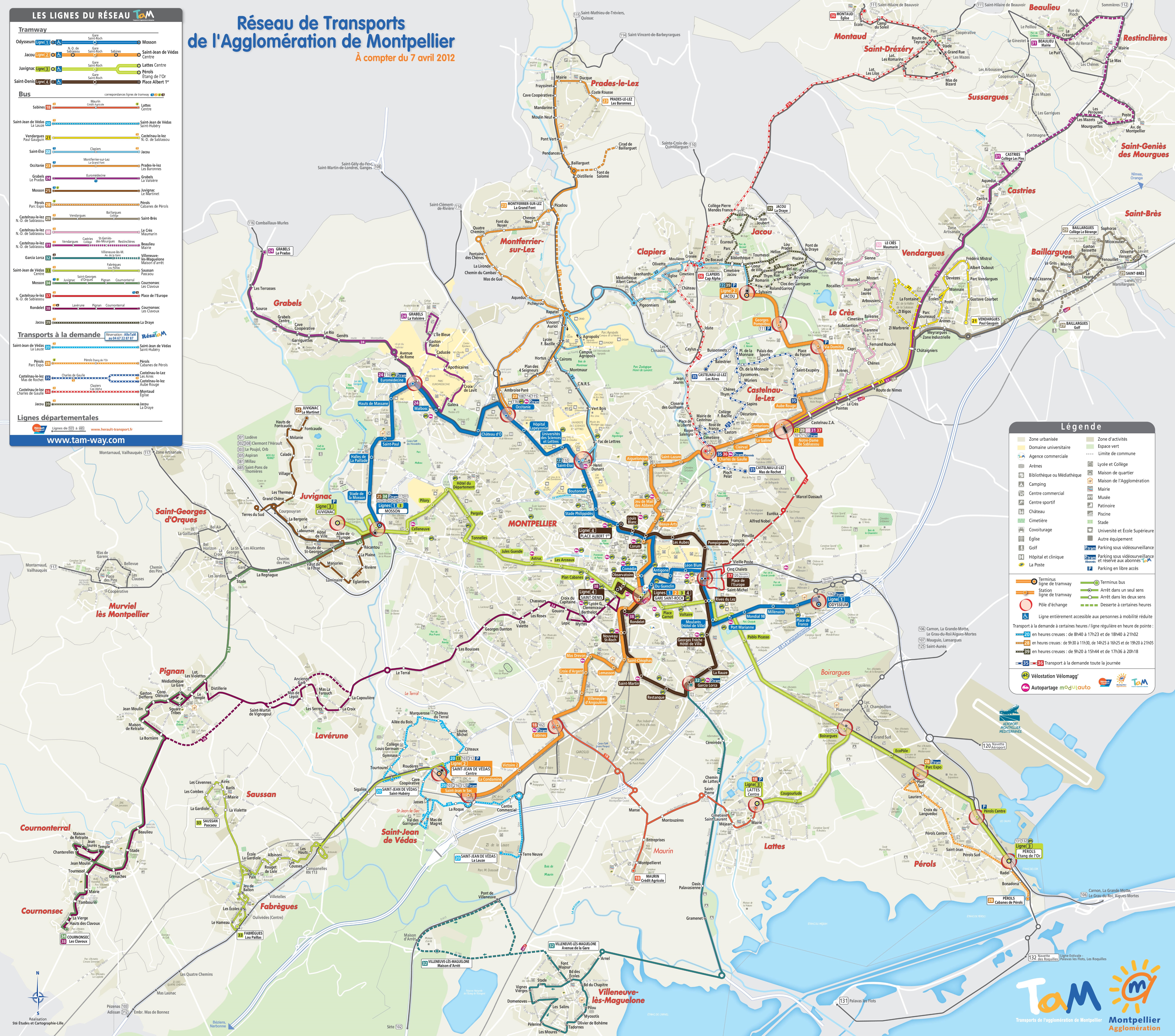 Carte du bus à Montpellier Carte du bus à Montpellier