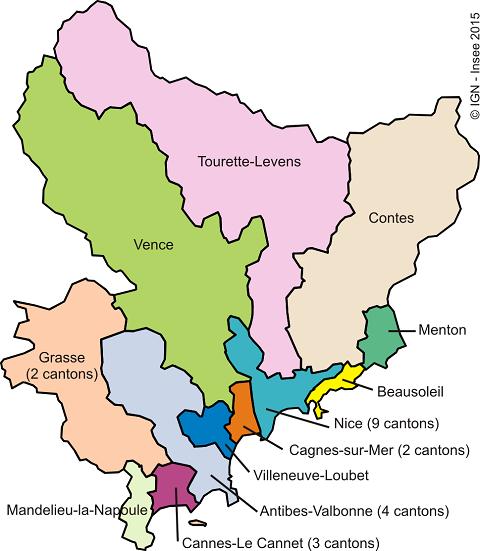 Carte des Alpes-Maritimes - Cartes et plans du département