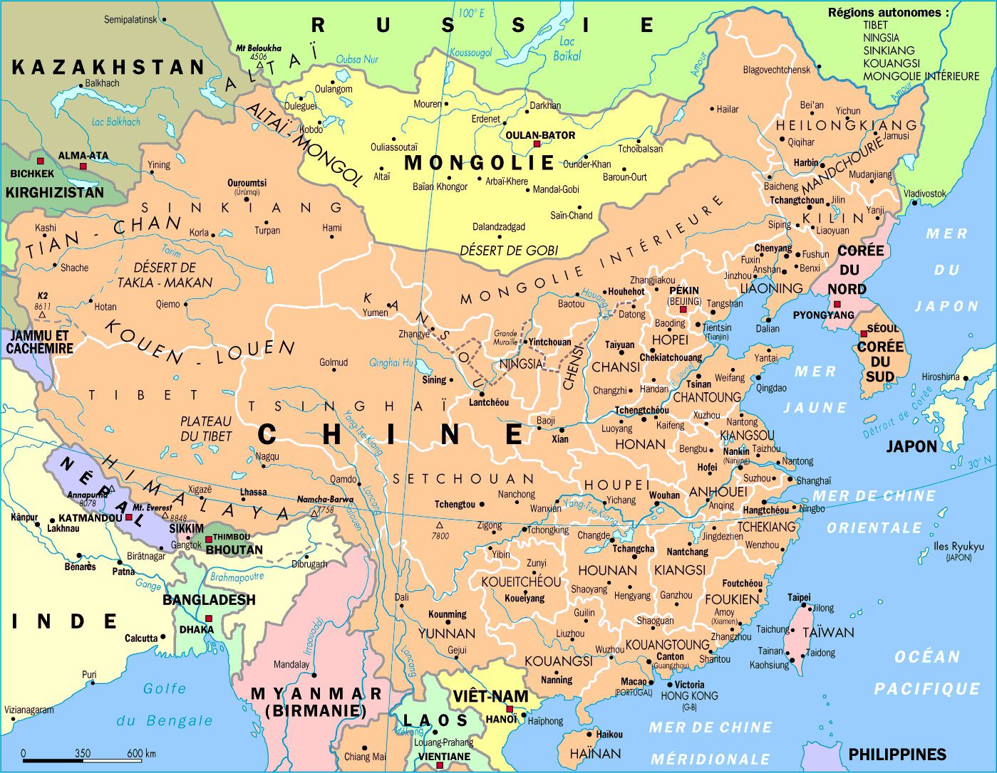 Autre carte de la Chine Autre carte de la Chine