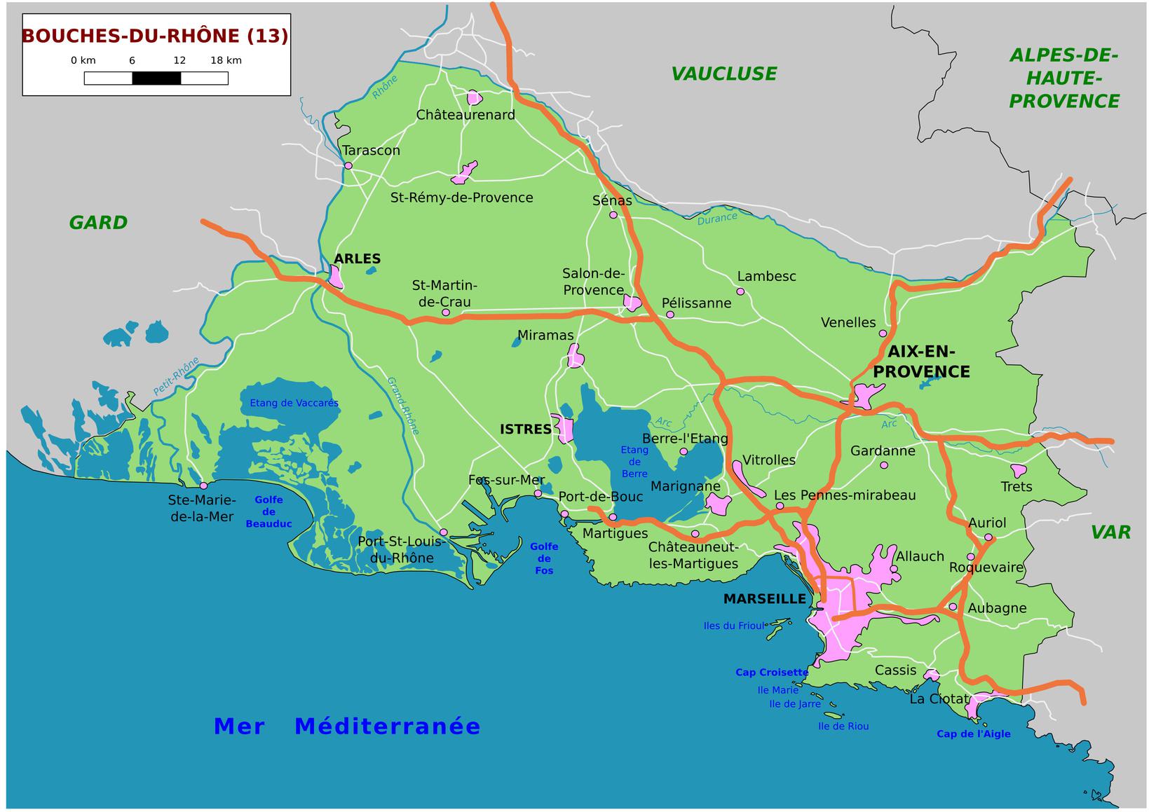 carte bouches du rhone var vaucluse Carte Des Bouches Du Rhone Communes Detaillee Relief Routes carte bouches du rhone var vaucluse