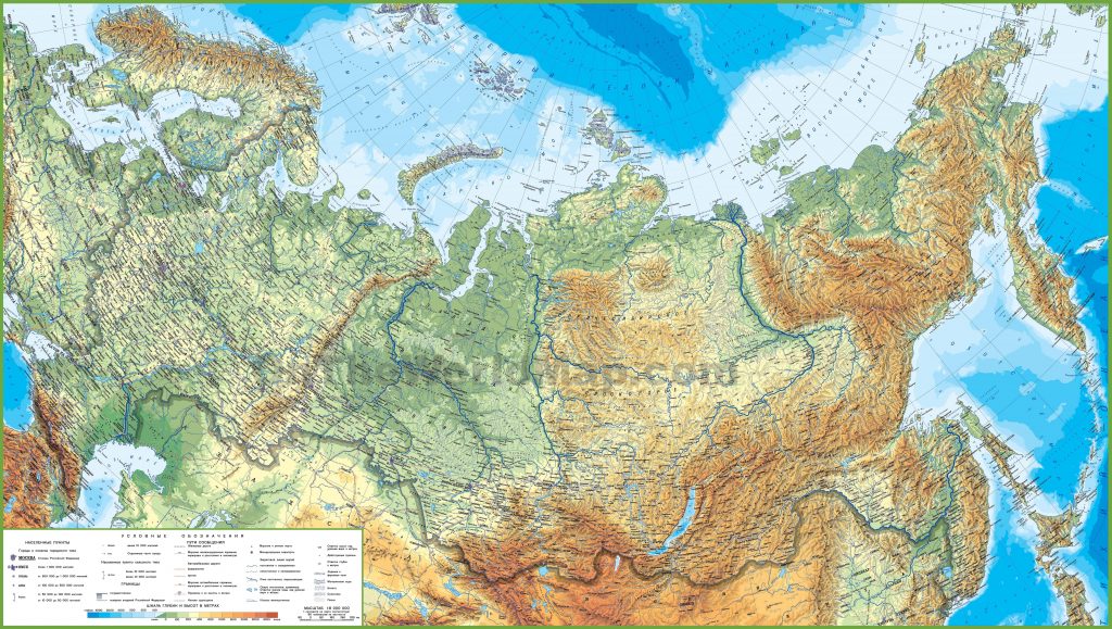 Carte détaillée de la Russie Carte détaillée de la Russie
