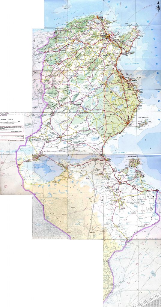 Carte détaillée de la Tunisie Carte détaillée de la Tunisie