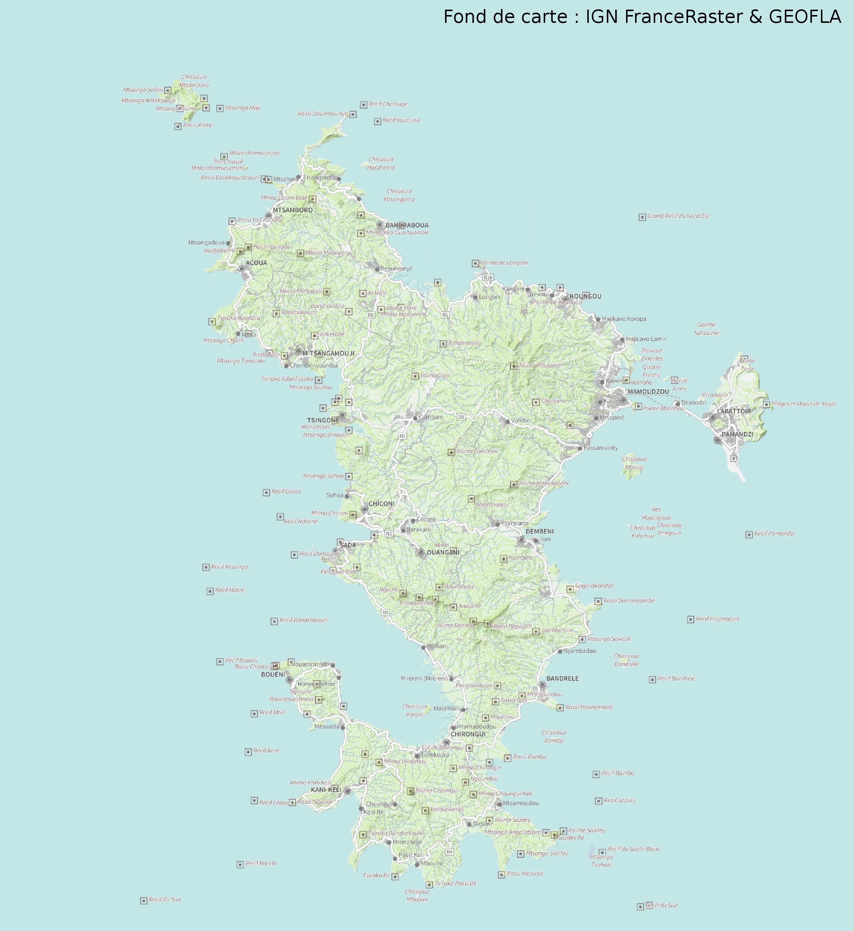 carte du monde mayotte