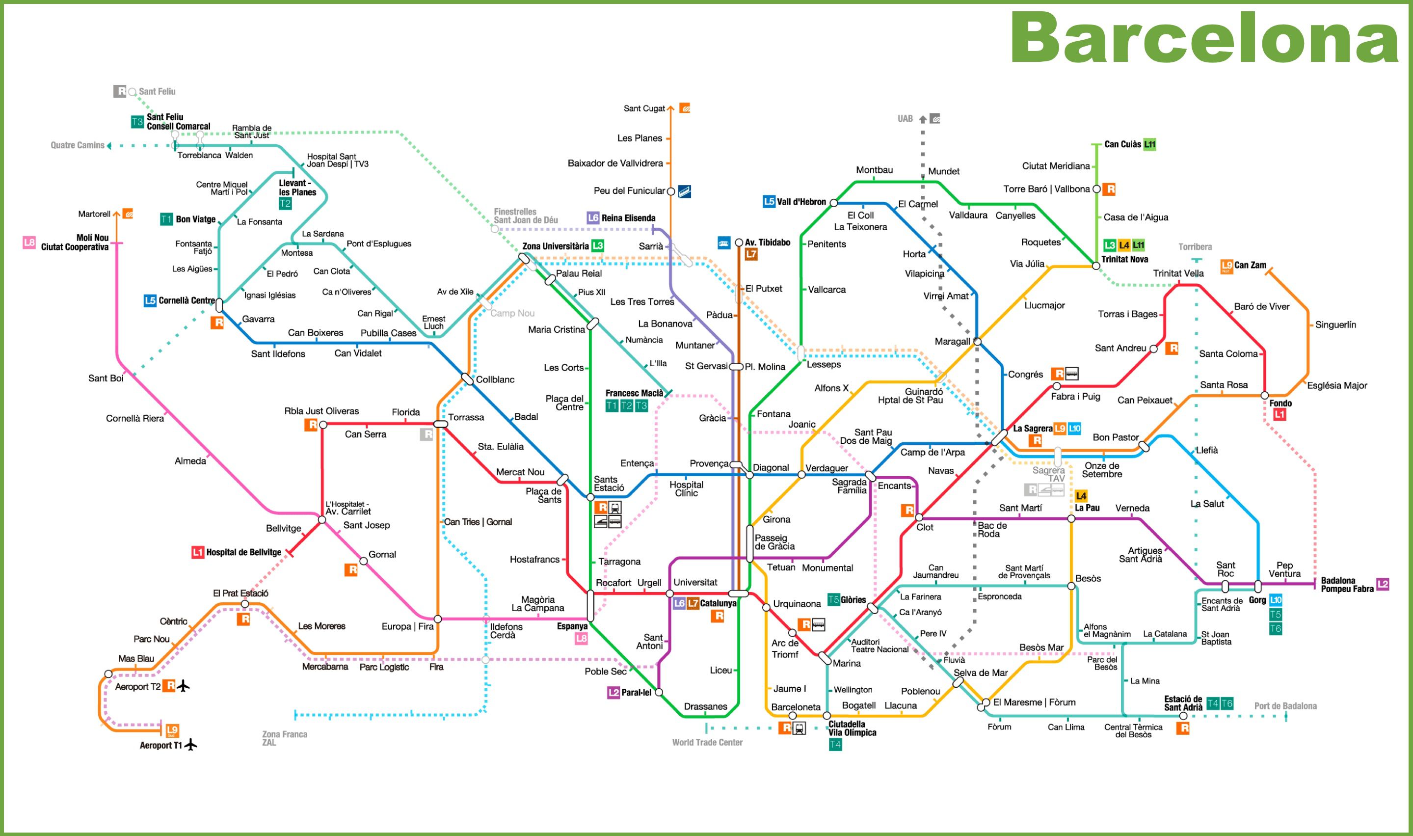 Carte de Barcelone Cartes & plans de Barcelone, sites touristiques