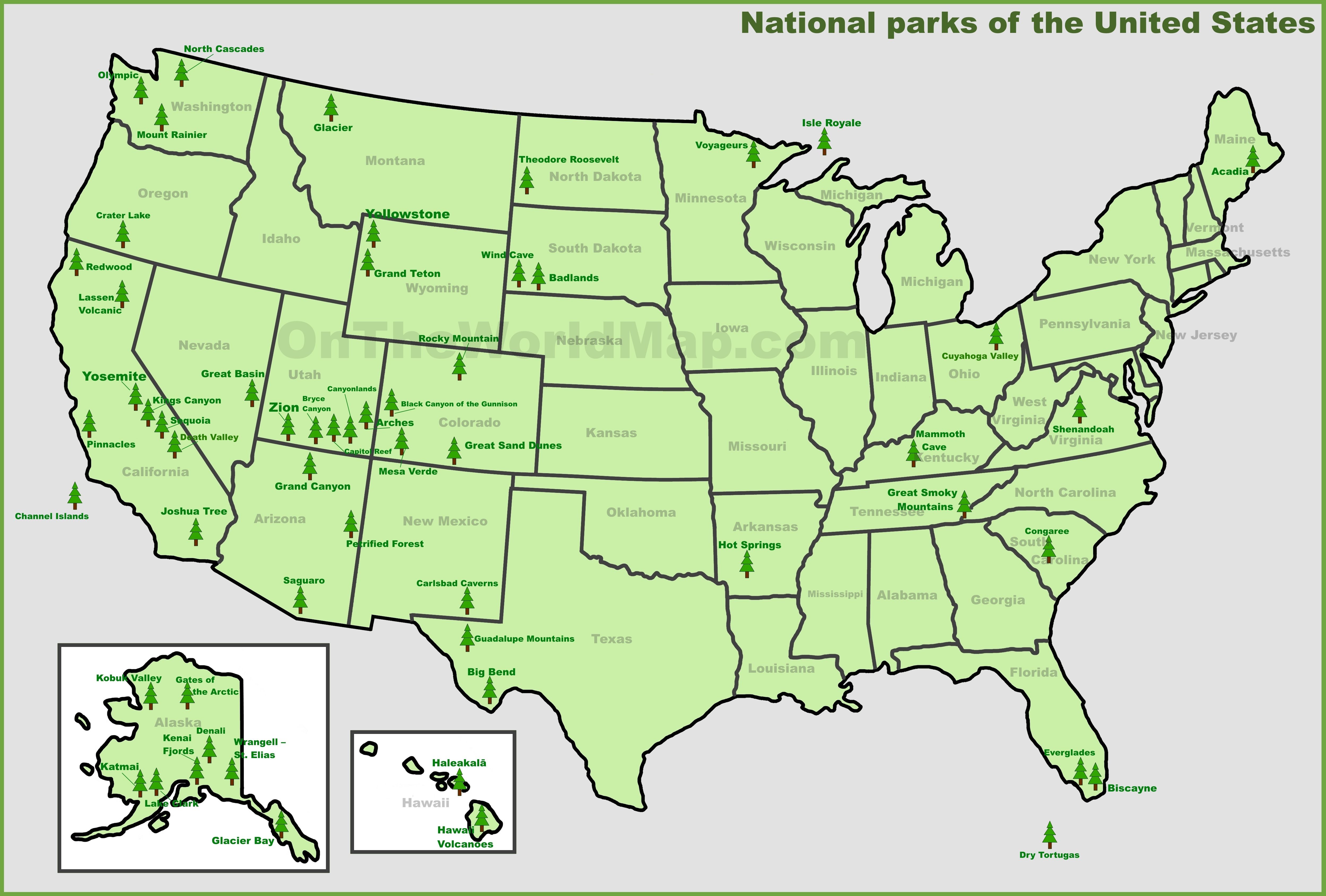 carte des usa etats