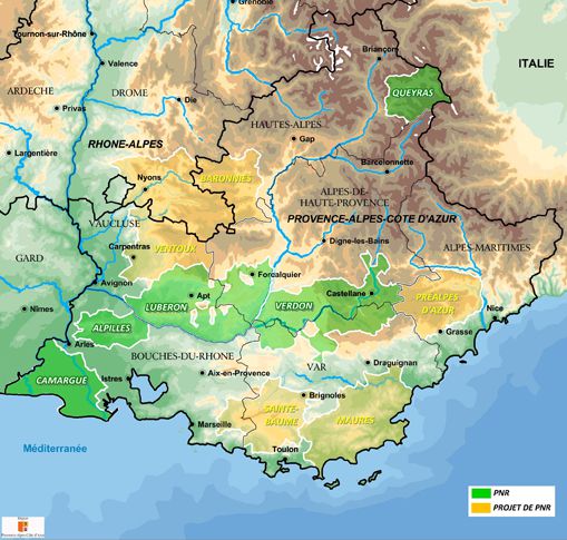 Carte des parcs nationaux PACA (Provence Alpes Côte d'Azur) Carte des parcs nationaux PACA (Provence Alpes Côte d'Azur)