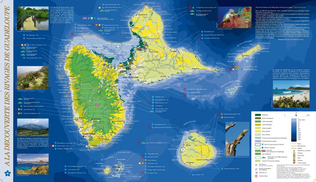 Carte des plages de la Guadeloupe Carte des plages de la Guadeloupe