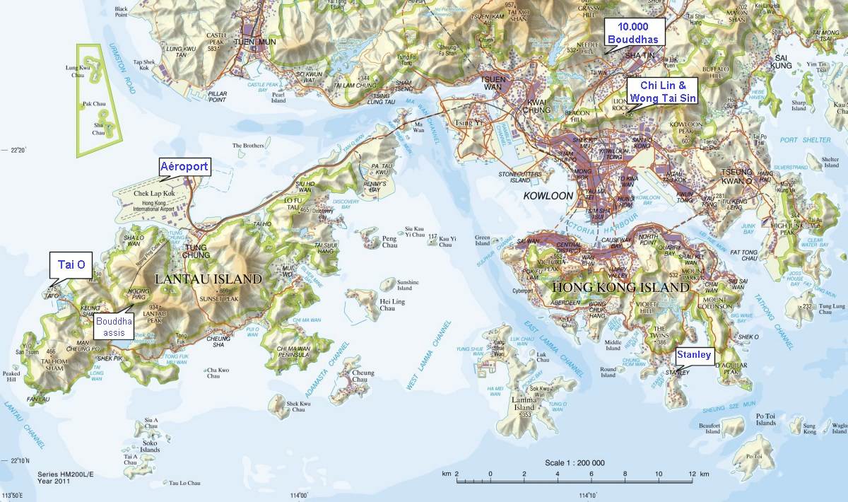 Carte politique de Hong Kong Carte politique de Hong Kong