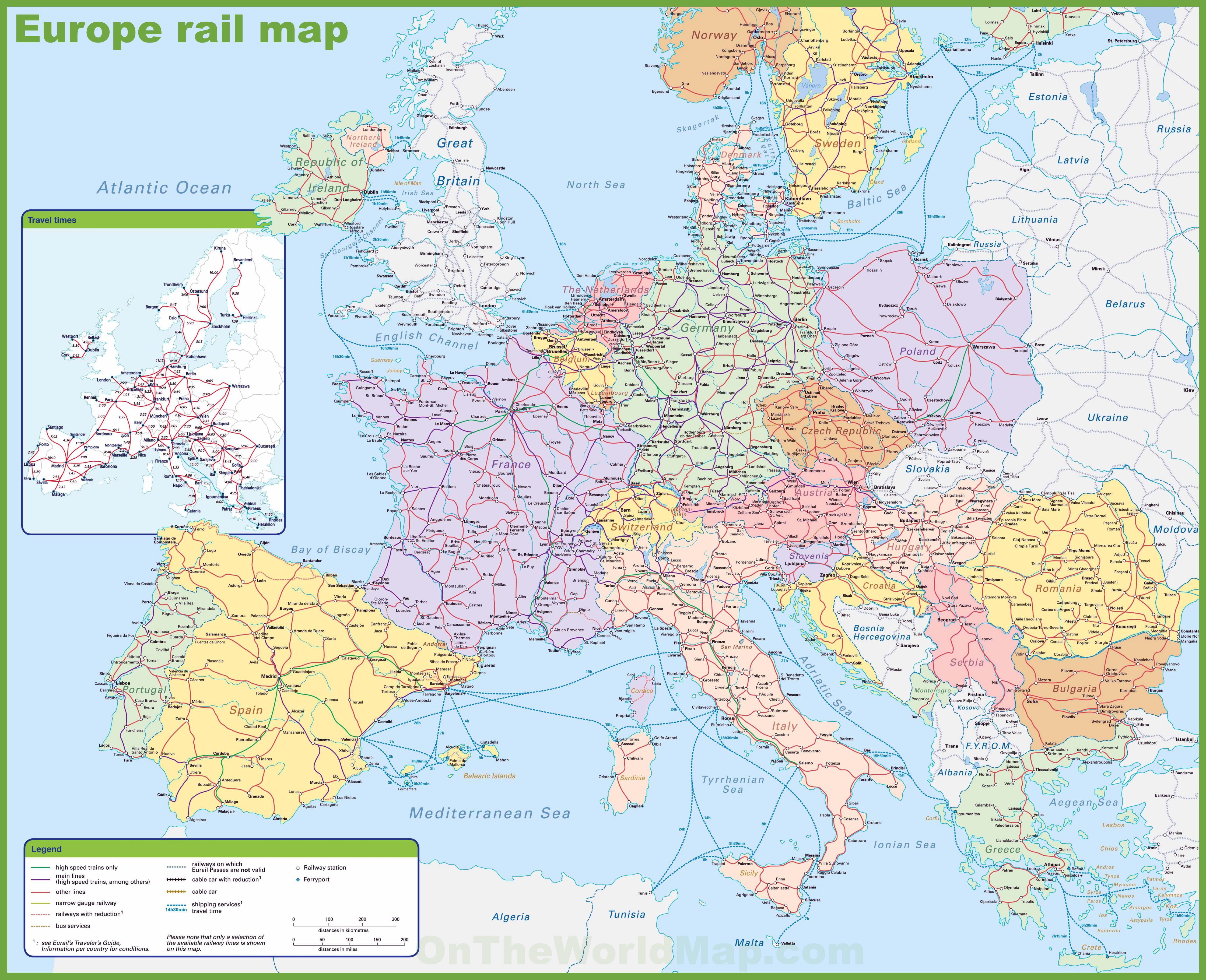 Carte de l'Europe - Cartes reliefs
