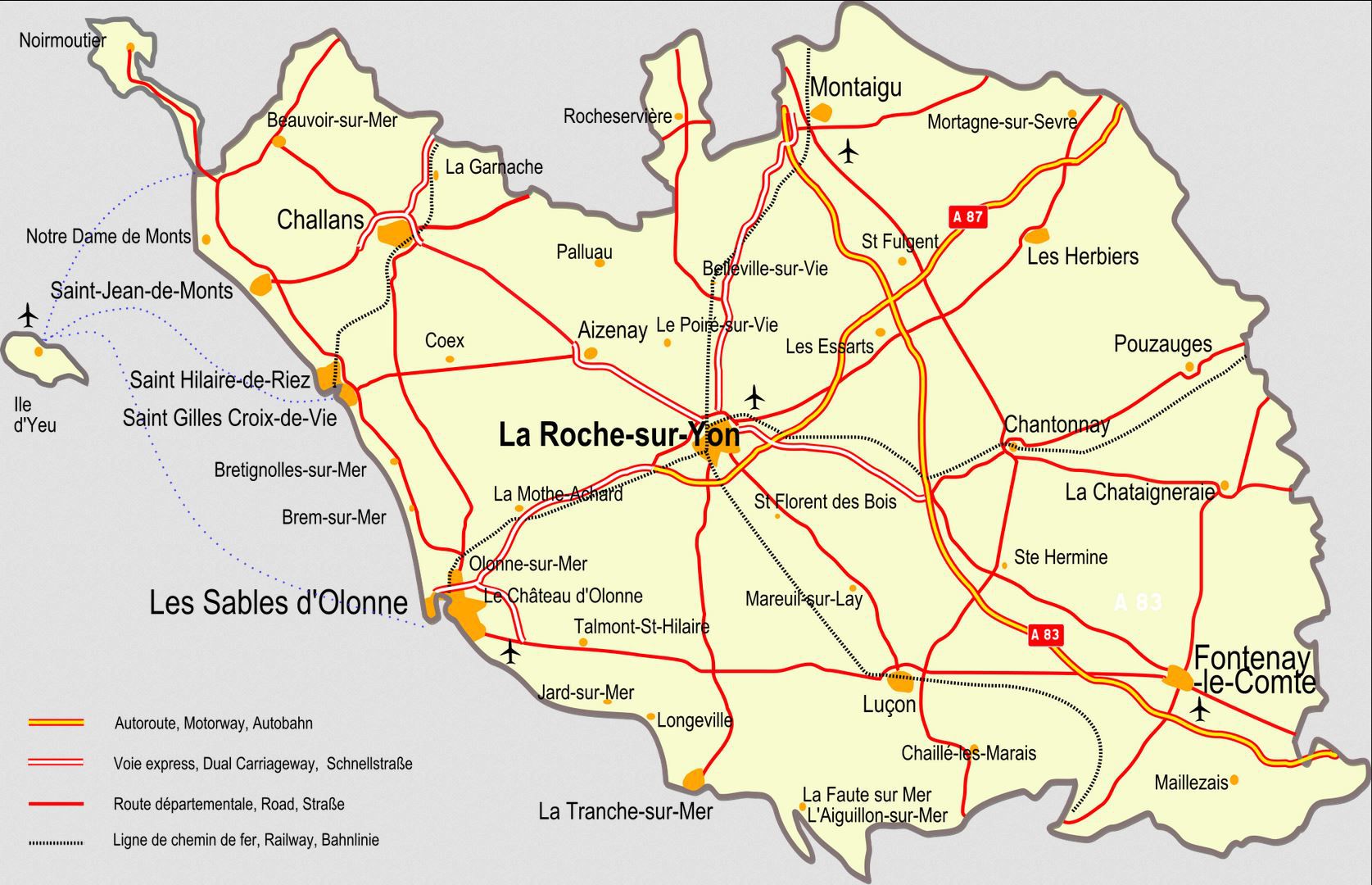 Carte De La Vend e Cartes Sur Les Villes Relief Sites Touristiques Carte De La Vend e Cartes Sur Les Villes Relief Sites Touristiques