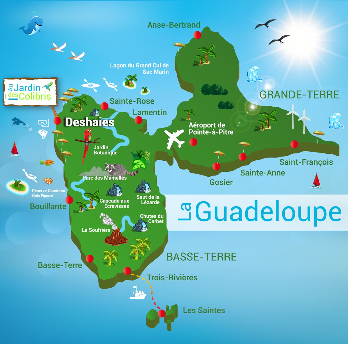 guadeloupe carte monde