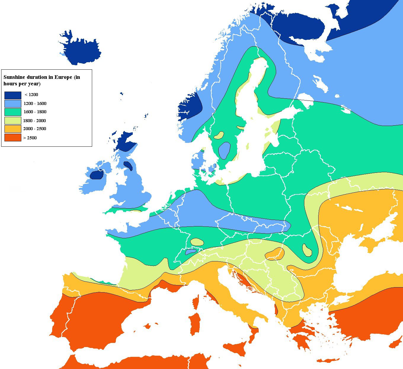 Carte du climat europeen infos vegetation et faune