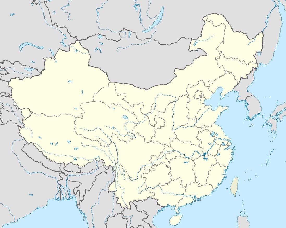 Carte vierge de la Chine Carte vierge de la Chine